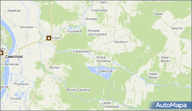 mapa Wólka Szczecka, Wólka Szczecka na mapie Targeo