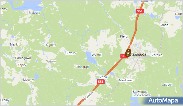 mapa Wymój, Wymój na mapie Targeo