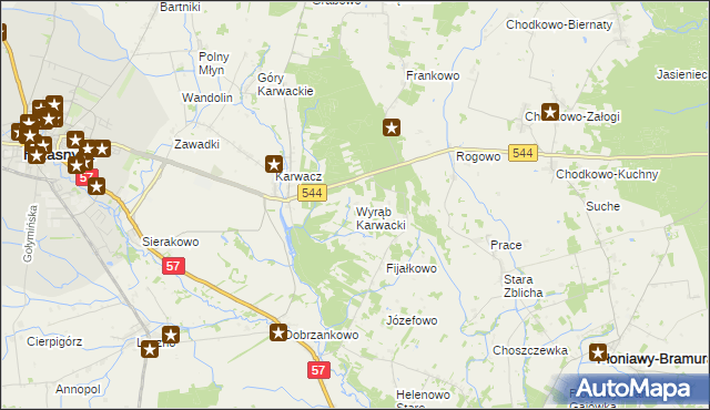 mapa Wyrąb Karwacki, Wyrąb Karwacki na mapie Targeo