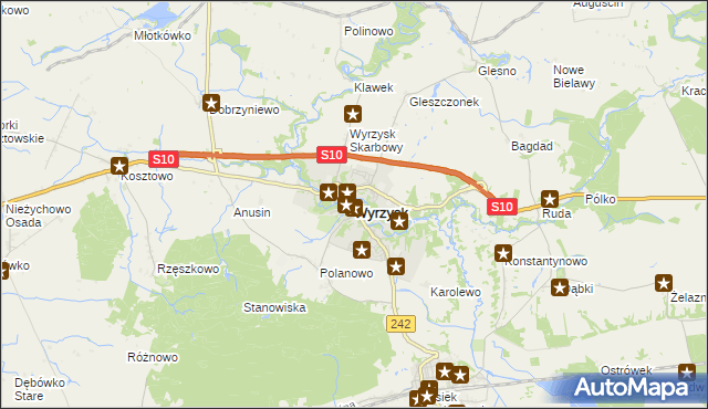 mapa Wyrzysk, Wyrzysk na mapie Targeo