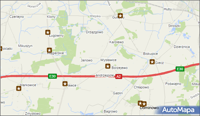 mapa Wysławice, Wysławice na mapie Targeo