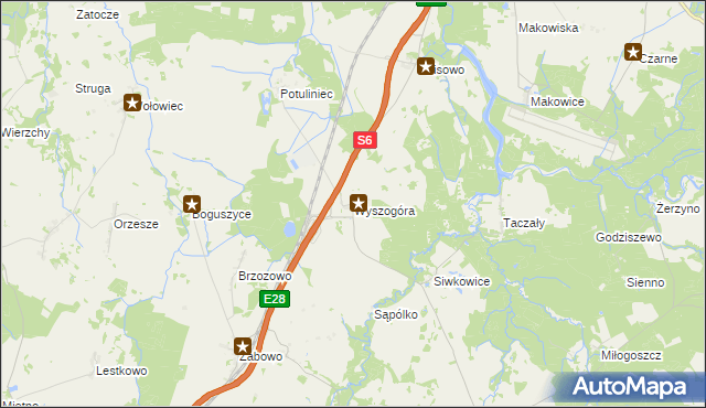 mapa Wyszogóra, Wyszogóra na mapie Targeo