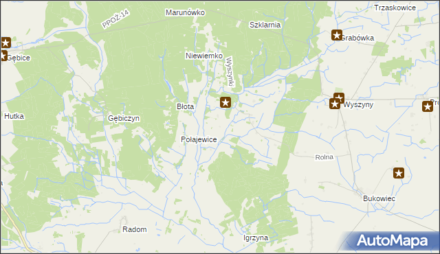 mapa Wyszynki, Wyszynki na mapie Targeo