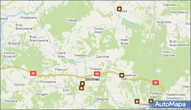 mapa Zachmiel, Zachmiel na mapie Targeo