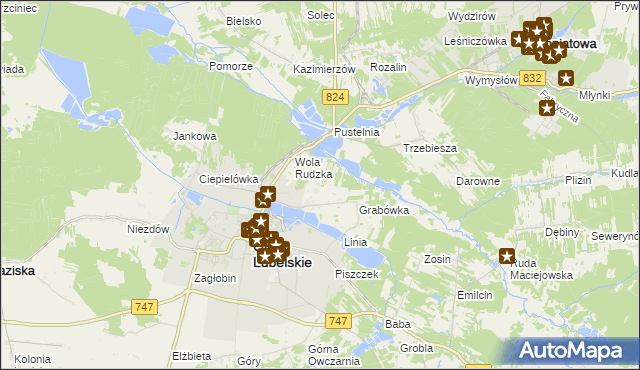 mapa Zajączków gmina Opole Lubelskie, Zajączków gmina Opole Lubelskie na mapie Targeo