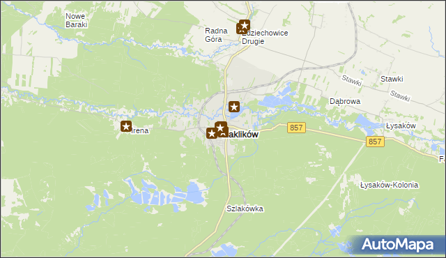 mapa Zaklików, Zaklików na mapie Targeo