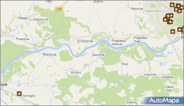 mapa Zakrzów gmina Środa Śląska, Zakrzów gmina Środa Śląska na mapie Targeo