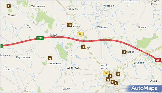 mapa Zalesie gmina Duszniki, Zalesie gmina Duszniki na mapie Targeo