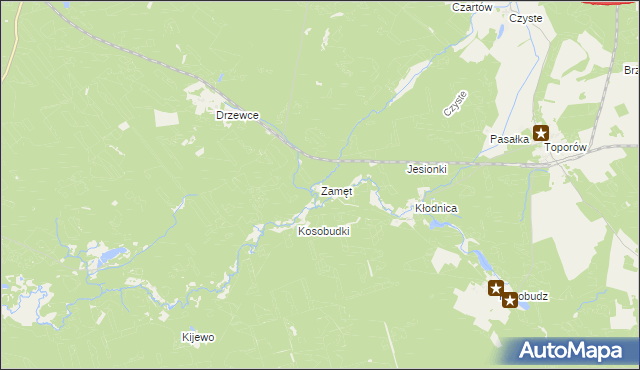 mapa Zamęt, Zamęt na mapie Targeo