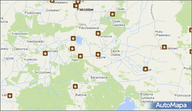 mapa Zaorle, Zaorle na mapie Targeo