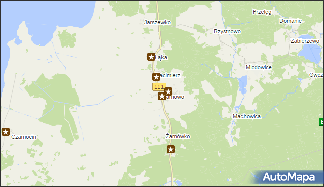 mapa Żarnowo gmina Stepnica, Żarnowo gmina Stepnica na mapie Targeo