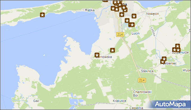 mapa Żarnowska, Żarnowska na mapie Targeo