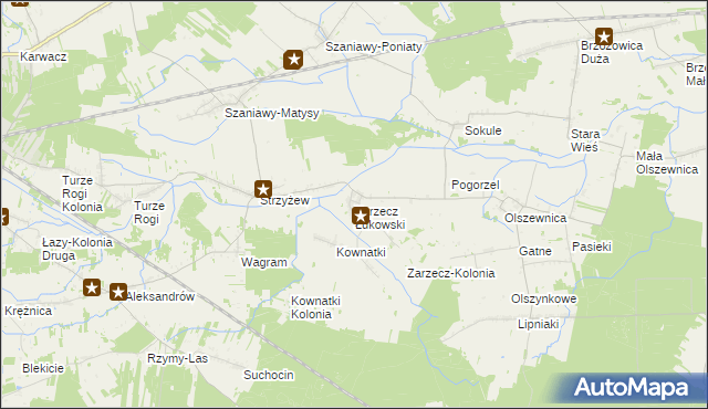 mapa Zarzecz Łukowski, Zarzecz Łukowski na mapie Targeo