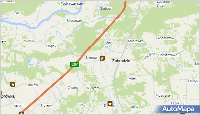 mapa Zazdrość gmina Zabrodzie, Zazdrość gmina Zabrodzie na mapie Targeo