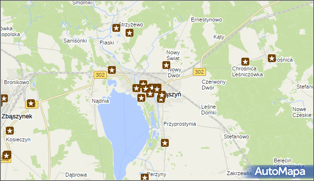 mapa Zbąszyń, Zbąszyń na mapie Targeo
