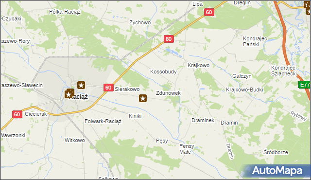 mapa Zdunówek, Zdunówek na mapie Targeo