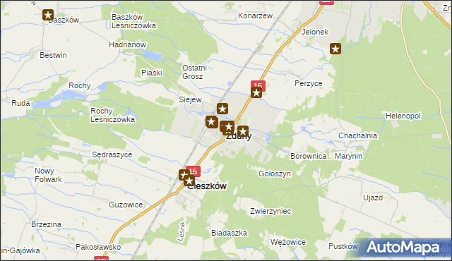 mapa Zduny powiat krotoszyński, Zduny powiat krotoszyński na mapie Targeo