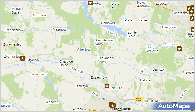 mapa Zdziechów Nowy, Zdziechów Nowy na mapie Targeo
