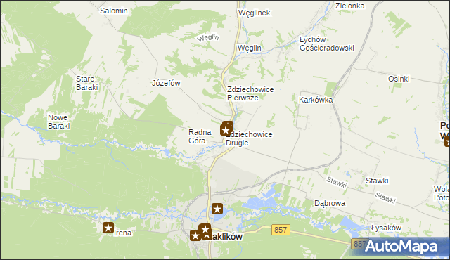 mapa Zdziechowice Drugie, Zdziechowice Drugie na mapie Targeo