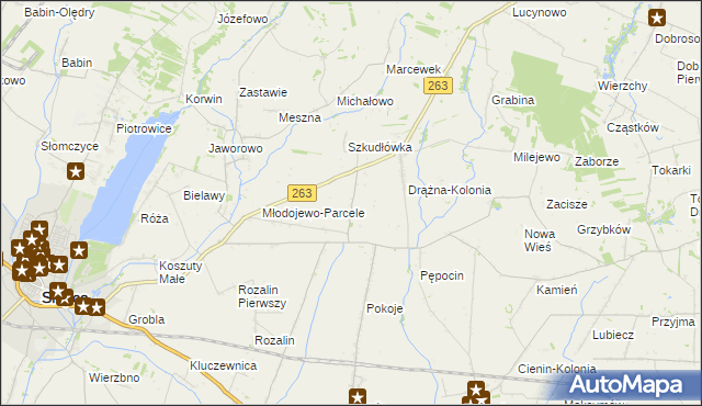 mapa Żelazków gmina Słupca, Żelazków gmina Słupca na mapie Targeo