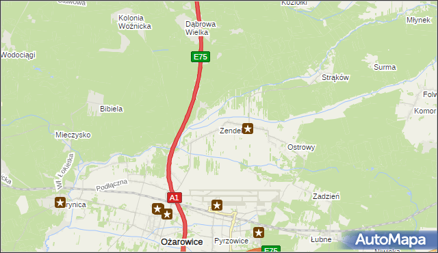 mapa Zendek, Zendek na mapie Targeo