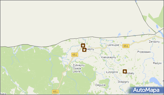 mapa Żytkiejmy, Żytkiejmy na mapie Targeo