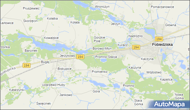 mapa Promno-Stacja, Promno-Stacja na mapie Targeo
