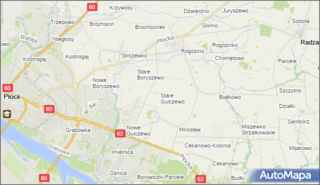 mapa Stare Gulczewo, Stare Gulczewo na mapie Targeo