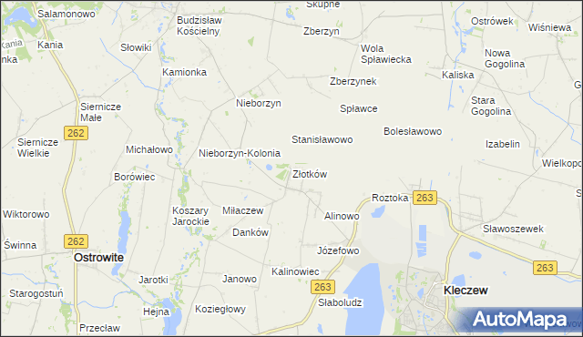 mapa Złotków, Złotków na mapie Targeo