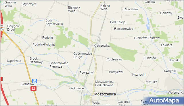 mapa Baby gmina Moszczenica, Baby gmina Moszczenica na mapie Targeo