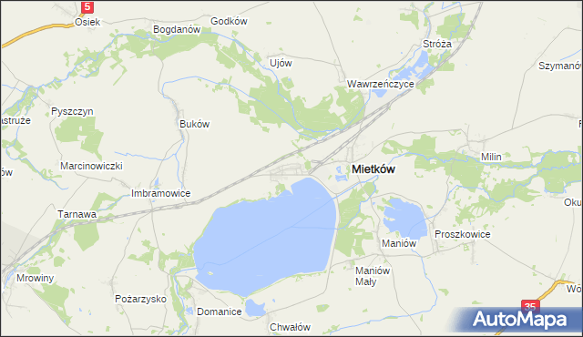 mapa Borzygniew, Borzygniew na mapie Targeo