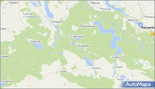 mapa Bożejewko, Bożejewko na mapie Targeo