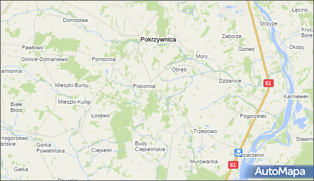 mapa Budy Obrębskie, Budy Obrębskie na mapie Targeo