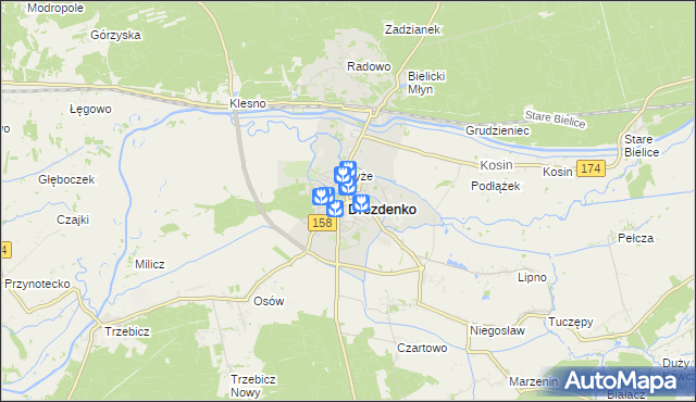 mapa Drezdenko, Drezdenko na mapie Targeo