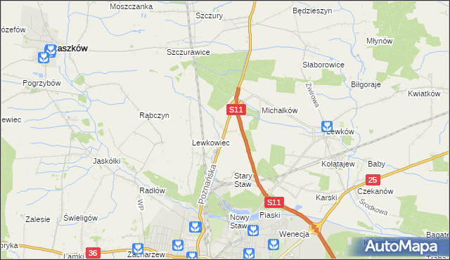 mapa Franklinów, Franklinów na mapie Targeo