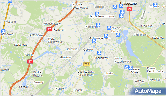 mapa Gołków, Gołków na mapie Targeo