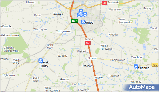 mapa Grudzkowola, Grudzkowola na mapie Targeo