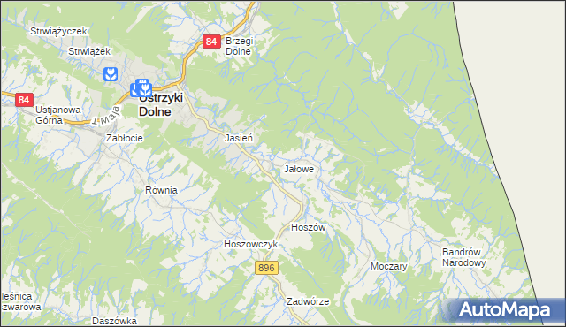 mapa Jałowe, Jałowe na mapie Targeo