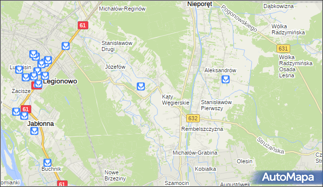 mapa Kąty Węgierskie, Kąty Węgierskie na mapie Targeo
