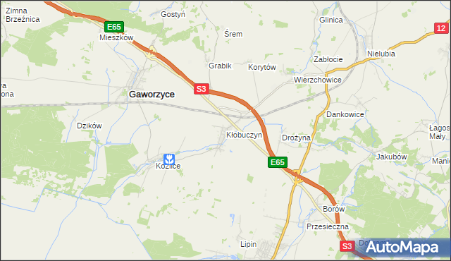 mapa Kłobuczyn, Kłobuczyn na mapie Targeo