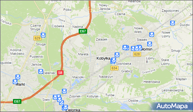 mapa Kobyłka, Kobyłka na mapie Targeo