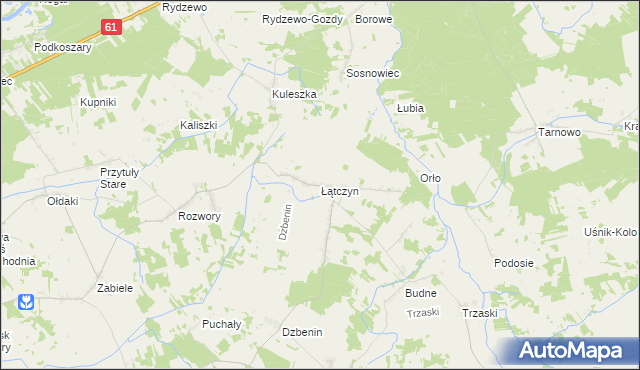 mapa Łątczyn, Łątczyn na mapie Targeo