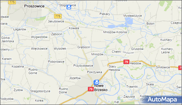 mapa Mniszów, Mniszów na mapie Targeo