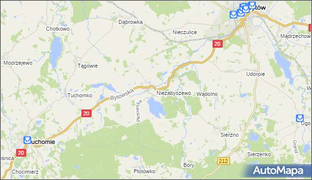 mapa Niezabyszewo, Niezabyszewo na mapie Targeo