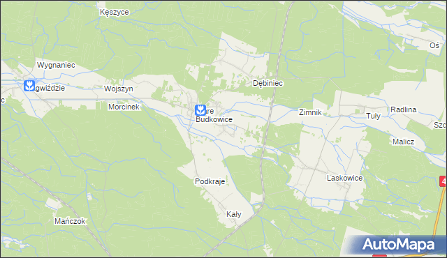 mapa Nowe Budkowice, Nowe Budkowice na mapie Targeo