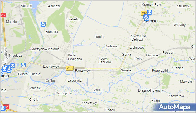 mapa Nowy Czarków, Nowy Czarków na mapie Targeo