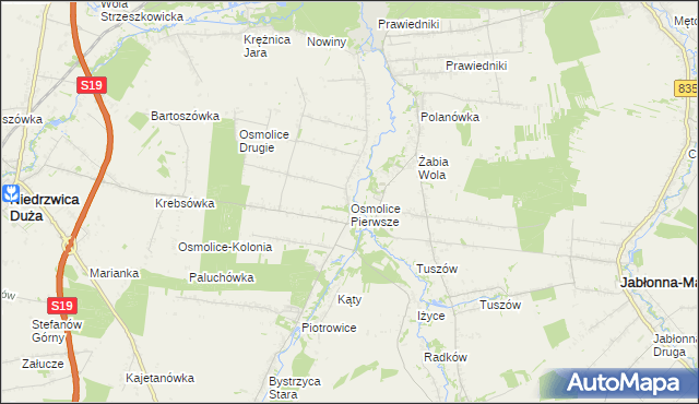 mapa Osmolice Pierwsze, Osmolice Pierwsze na mapie Targeo