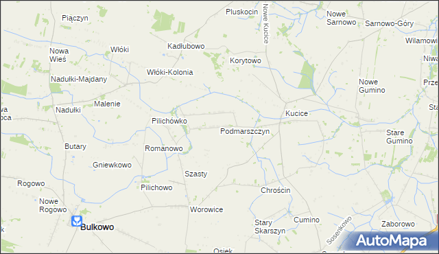 mapa Podmarszczyn, Podmarszczyn na mapie Targeo