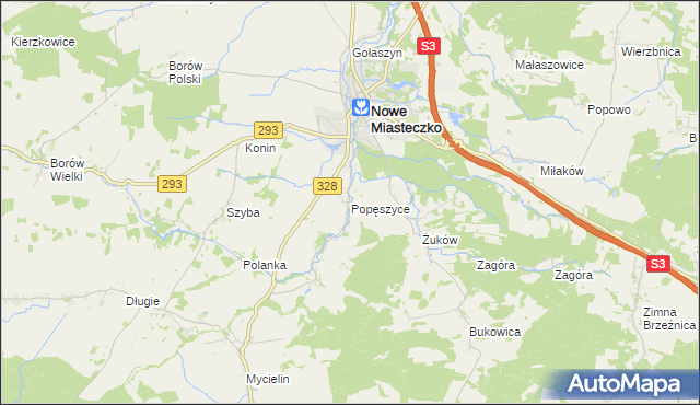 mapa Popęszyce, Popęszyce na mapie Targeo