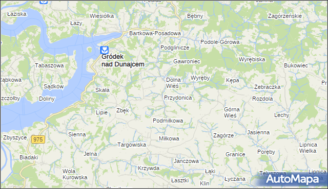 mapa Przydonica, Przydonica na mapie Targeo